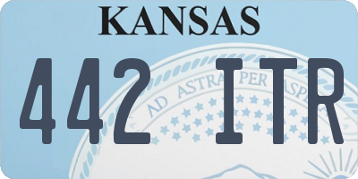 KS license plate 442ITR