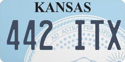 KS license plate 442ITX