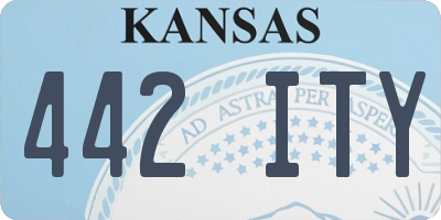 KS license plate 442ITY