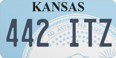 KS license plate 442ITZ