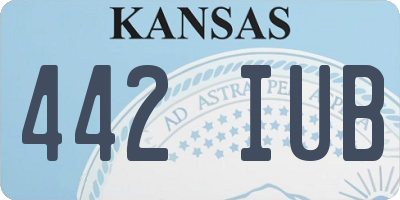 KS license plate 442IUB