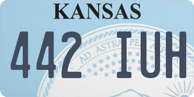 KS license plate 442IUH