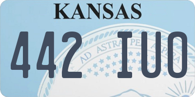 KS license plate 442IUO