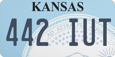 KS license plate 442IUT