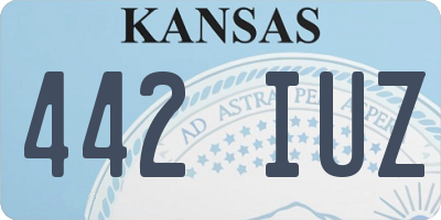 KS license plate 442IUZ