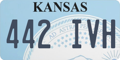 KS license plate 442IVH