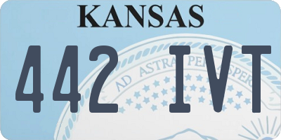 KS license plate 442IVT