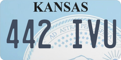 KS license plate 442IVU