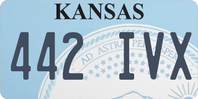 KS license plate 442IVX