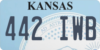 KS license plate 442IWB