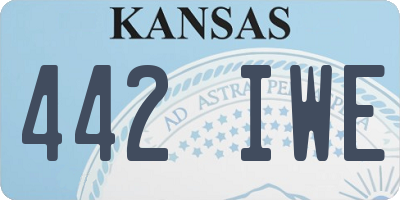 KS license plate 442IWE