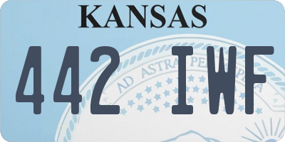 KS license plate 442IWF