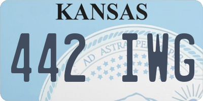 KS license plate 442IWG