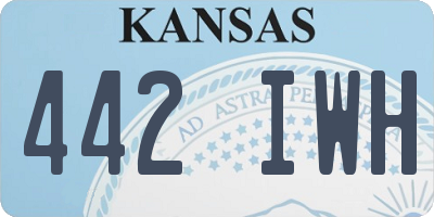KS license plate 442IWH