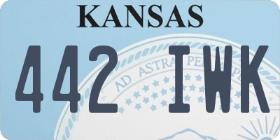 KS license plate 442IWK