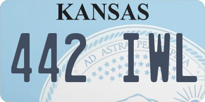 KS license plate 442IWL