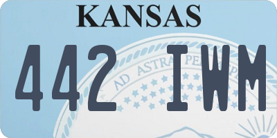KS license plate 442IWM