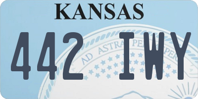 KS license plate 442IWY
