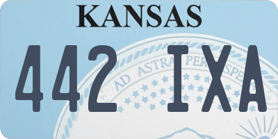 KS license plate 442IXA