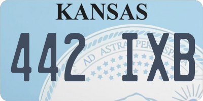 KS license plate 442IXB