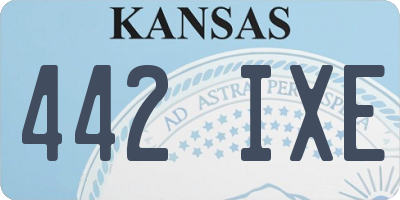 KS license plate 442IXE
