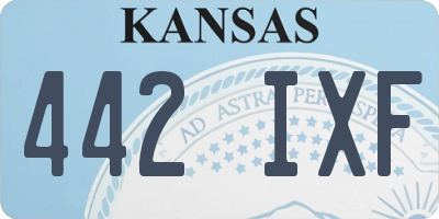 KS license plate 442IXF