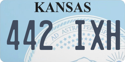 KS license plate 442IXH