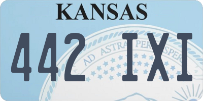KS license plate 442IXI