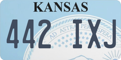 KS license plate 442IXJ