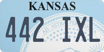 KS license plate 442IXL