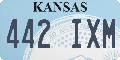 KS license plate 442IXM