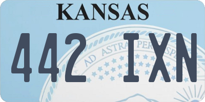 KS license plate 442IXN