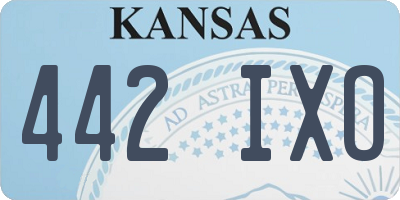 KS license plate 442IXO