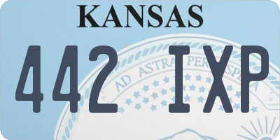 KS license plate 442IXP