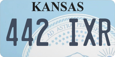KS license plate 442IXR