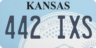 KS license plate 442IXS