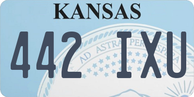 KS license plate 442IXU