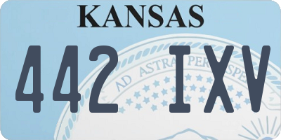 KS license plate 442IXV