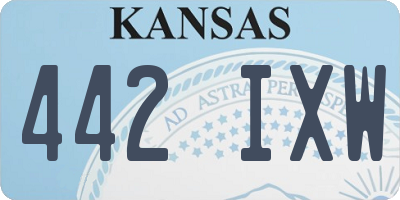 KS license plate 442IXW