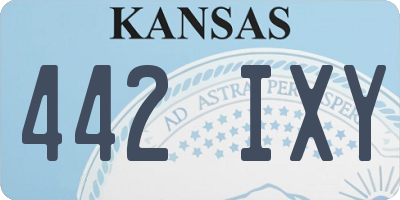 KS license plate 442IXY