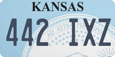 KS license plate 442IXZ