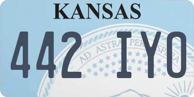 KS license plate 442IYO