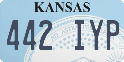 KS license plate 442IYP