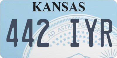 KS license plate 442IYR