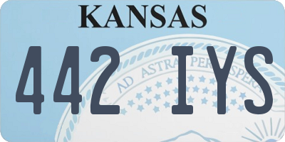 KS license plate 442IYS