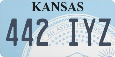 KS license plate 442IYZ