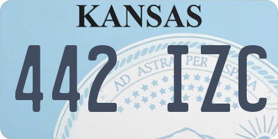 KS license plate 442IZC