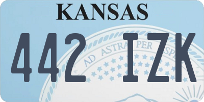 KS license plate 442IZK