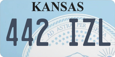 KS license plate 442IZL
