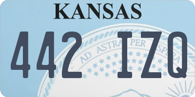 KS license plate 442IZQ